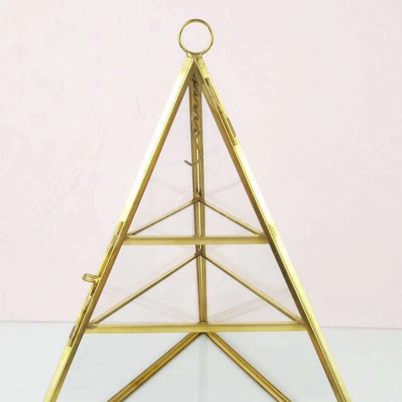 3-Tiers Pyramid Glass Ring Display Case Women Jewelry Collection Storage Organizer Box for Bracelets Necklace Trinkets