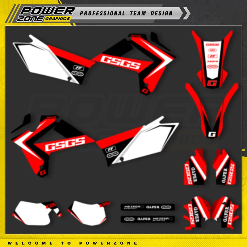 

PowerZone Custom Team Graphics Backgrounds Decals For 3M Stickers Kit For GASGAS 2007 2008 2009 EC 200 250 300 350 07