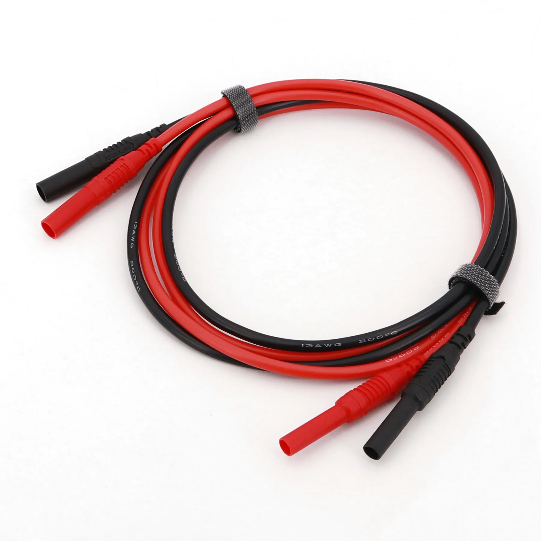 1Pair Soft Silicone 13AWG Straight 4mm Male to Female Banana Plug Cable Connector Multimeter Test Leads