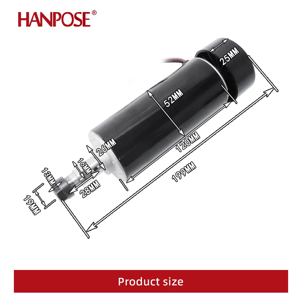 0.5kw clamps Air cooled Air cooled spindle+ ER11 chuck CNC 500W Spindle Motor + Power Supply speed governor
