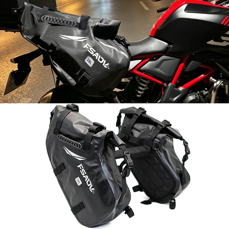 18L 28L Motorcycle Waterproof Saddle Side Bag For BMW R1300GS R1300RT R1300RS R1300R Large Capacity Travel Luggage Pannier Bag