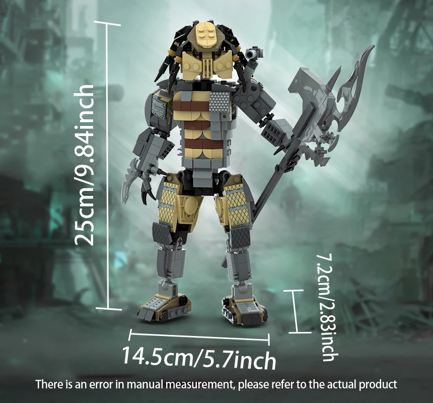 MOC Aliened Action Figure Building Blocks Predatored Robot Strange Monster Assembly Bricks Toys for Kid Gift Packing with Box