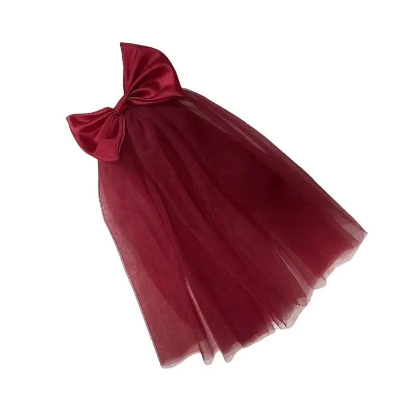 

39BD Bowknot Veil for Bride Bridesmaids Wedding Photo Veil Holiday Gathering Props