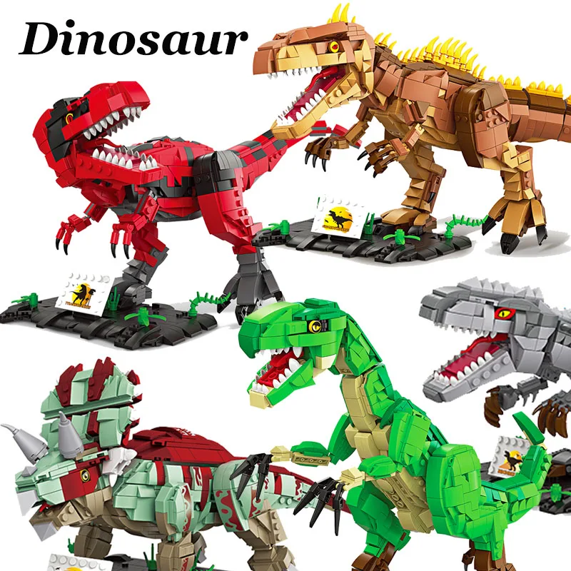 

Stem Dinosaur Animal Assembly Small Particle Building Block Toy Model Kindergarten Christmas Children's Day Gift for Boys