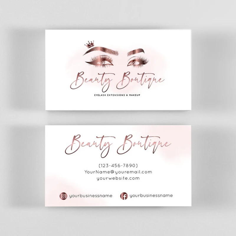 Editable Lash Business Card, DIY Business Card, Printable Lash Business Card, Eyelash Makeup Business Card