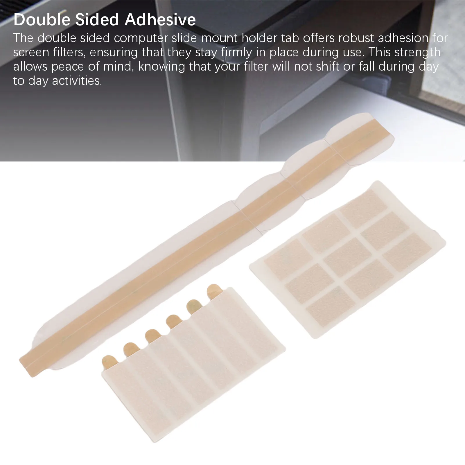 Computer Slide Mount Halter Tab Filter Klebestreifen Kunststoff Schlank Transparent Doppelseitige Computer Slide Mount Halter Tab