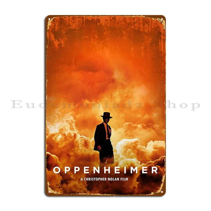 Oppenheimer Metal Plaque Create Designer Party Plates Cinema Wall Cave Tin Sign Poster