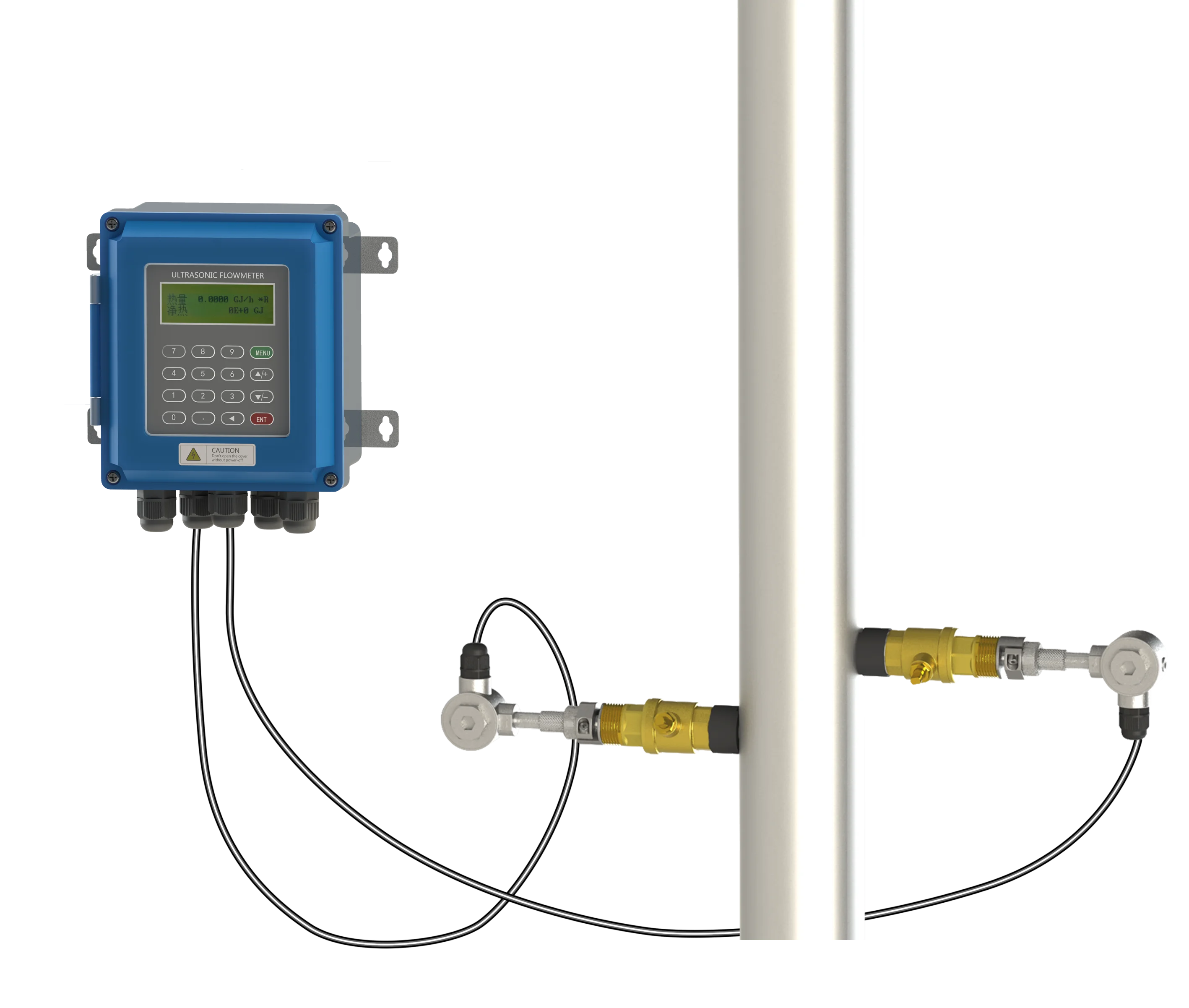 TUF-2000B Wall-mounted Ultrasonic Water Flowmeter