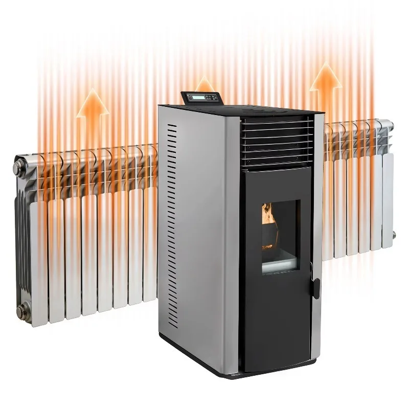 12.2KW High Efficiency Modern Eco-Friendly Pellet Stove Heater WiFi Control Freestanding Outdoor Villa Kitchen Bathroom
