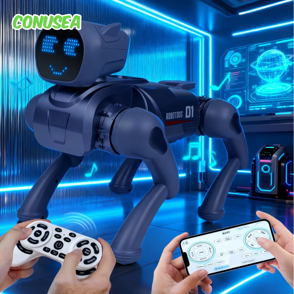 Elektrische RC Intelligente Robot Hond Puppy App 2.4G Afstandsbediening Speelgoed met Voice Dialogue Muziek Programmering Speelgoed Kerstcadeaus