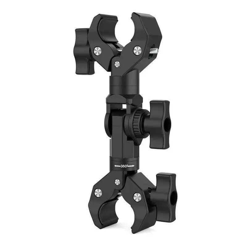 2X Double Clamp Mount Bracket Magic Arm Clamp For Gopro Insta 360 Camera Monitor Led Light Selfie Stick Bracket