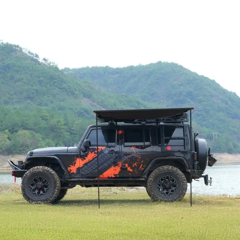 

Фабрика XINQI 2025 года, открытый кемпинг, индивидуальный алюминиевый выдвижной палатка на крыше, 4x4, боковой тент для автомобиля