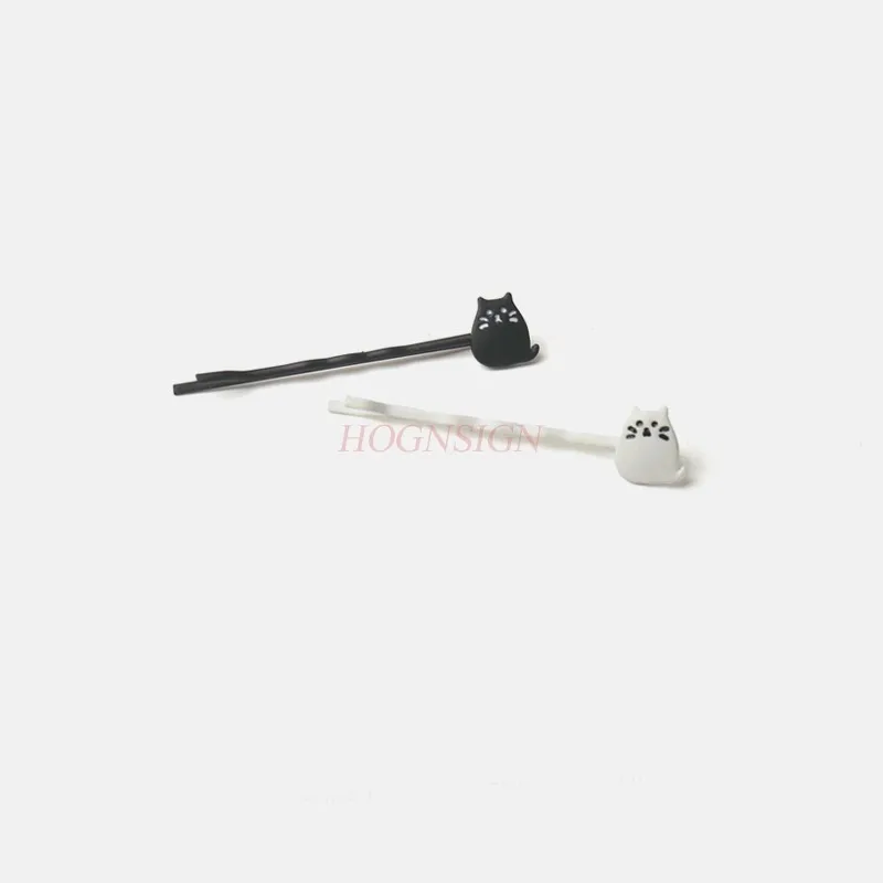 Cartoon Super Cute Black And White Dragon Cat With Small Edge Clip Girl Sesame …