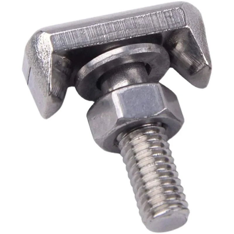 2pcs For Volvo S60 S40 S90 XC60 XC90 Car Battery Screw Fixing Pile Head T-shaped Stainless Steel Clip