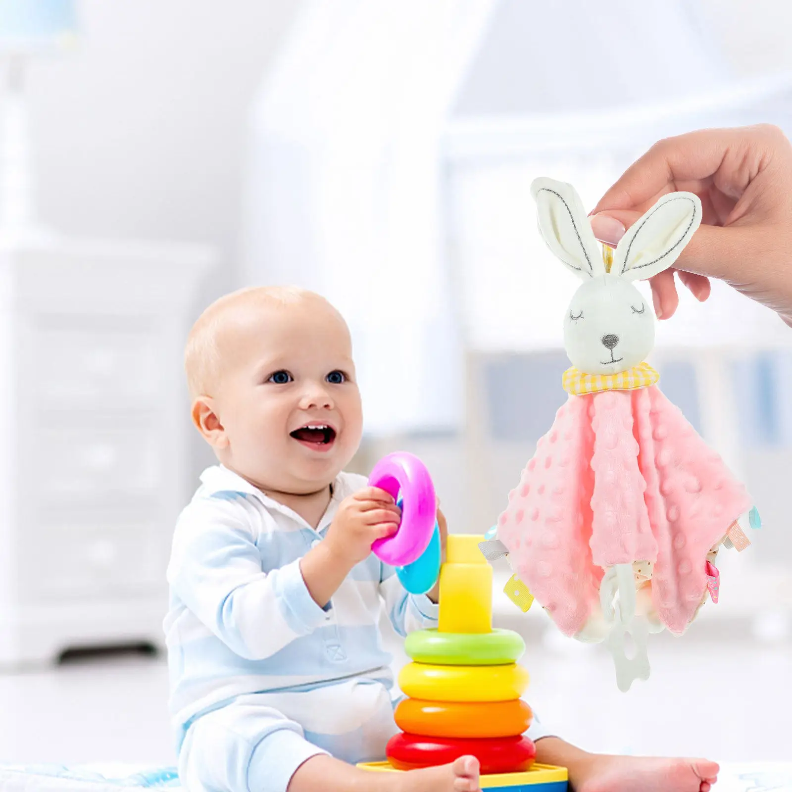1-peca-manta-de-seguranca-sensorial-calmante-para-bebe-coelho-com-etiqueta-de-cetim-conforto-para-bebes-manta-de-toque-para-denticao-toalha-calmante-para-bebe-coelho