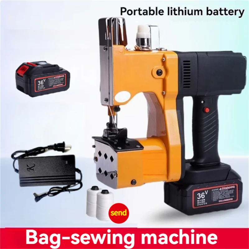 Sewing Agriculture Textile Knitted Bag Sealing Packing Machine Closer Lithium Battery Electric Woven Bag Closing Machine