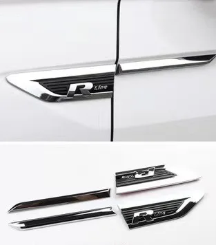 For VW Tiguan L Mk1 Mk2 5N 2 R 2018-2021 Side Doors Blade Plate Protect Trim Stickers Car External Ornament Accessory