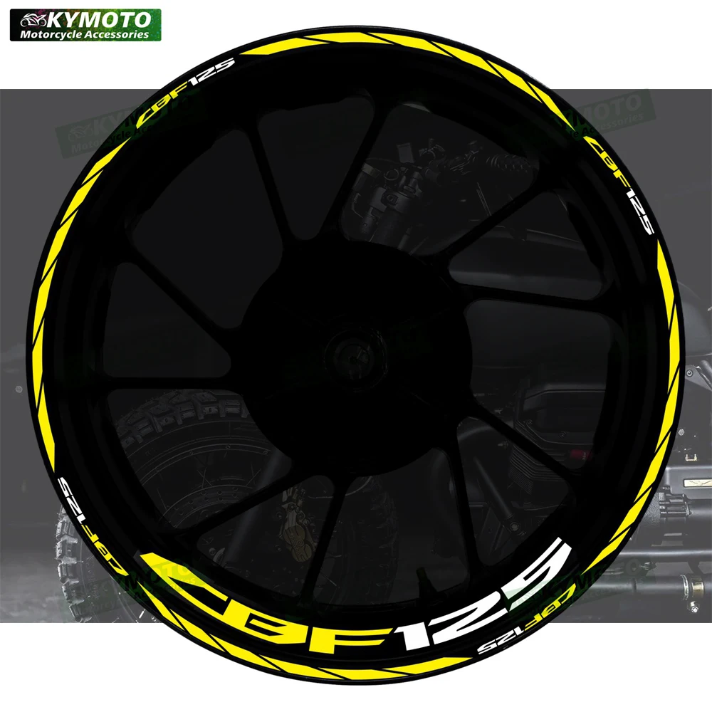 

For Honda CBF125 CBF 125 racing motorcycle 17 inch front and rear wheel decals hub modified reflective wheel rim stickers