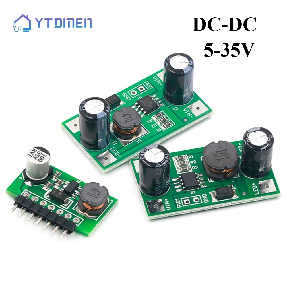 1PCS 1W 2W/3W 3W LED Driver Module Support PMW Dimmer DC-DC 5-35V Step Down Buck Converter Module Constant Current Module