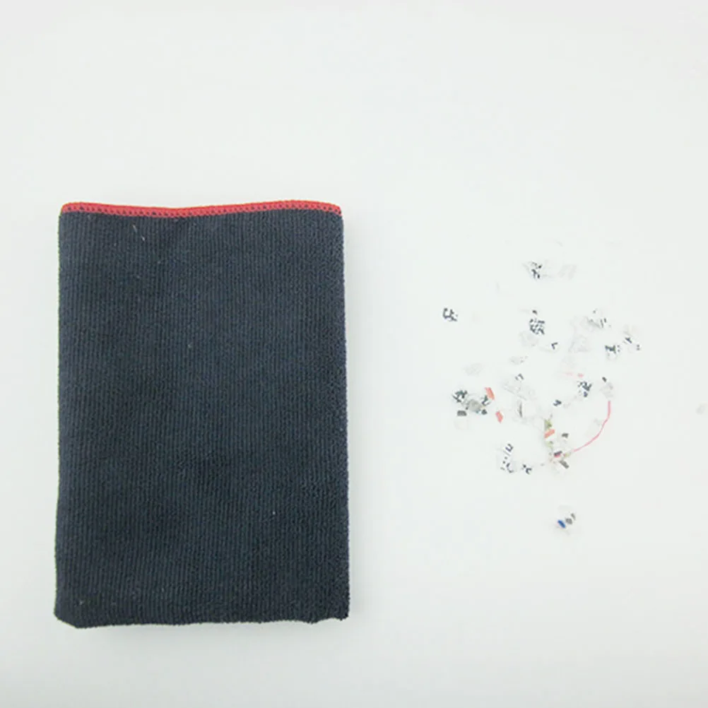 

2 Pcs Black Towel Cleaning Erase Wipes Microfiber Whiteboard Cloth Scouring Pad
