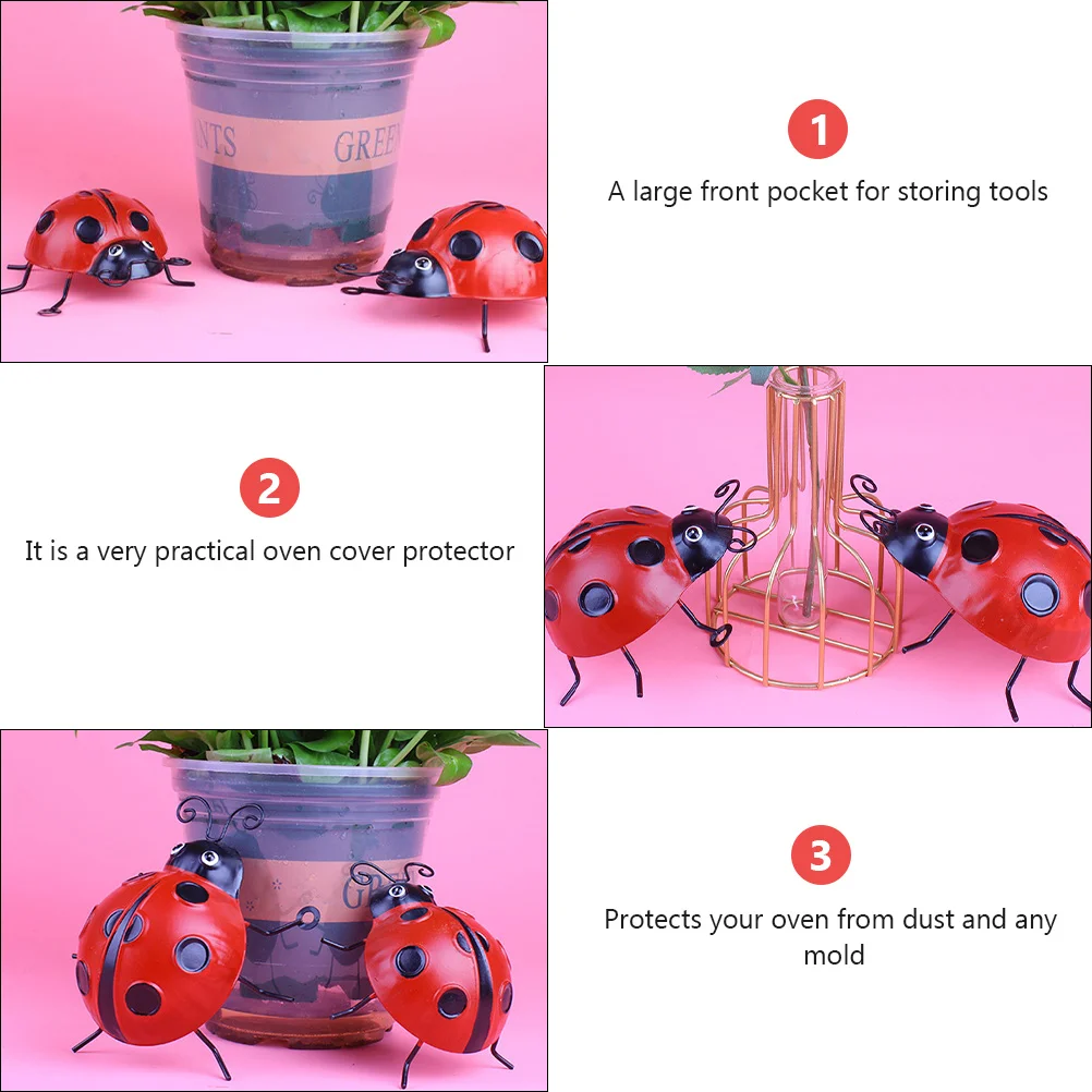 

4Pcs Simulated Iron Ladybug Wall Art Vibrant Ladybug Decorations Garden Adornment