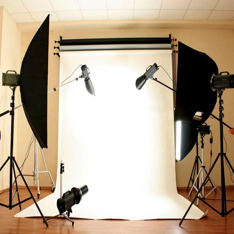 90cm*150cm Vinyl Background Cloth Studio Photography Backdrop Stands Support Cloth For Photo Studio Video Portrait Pure White