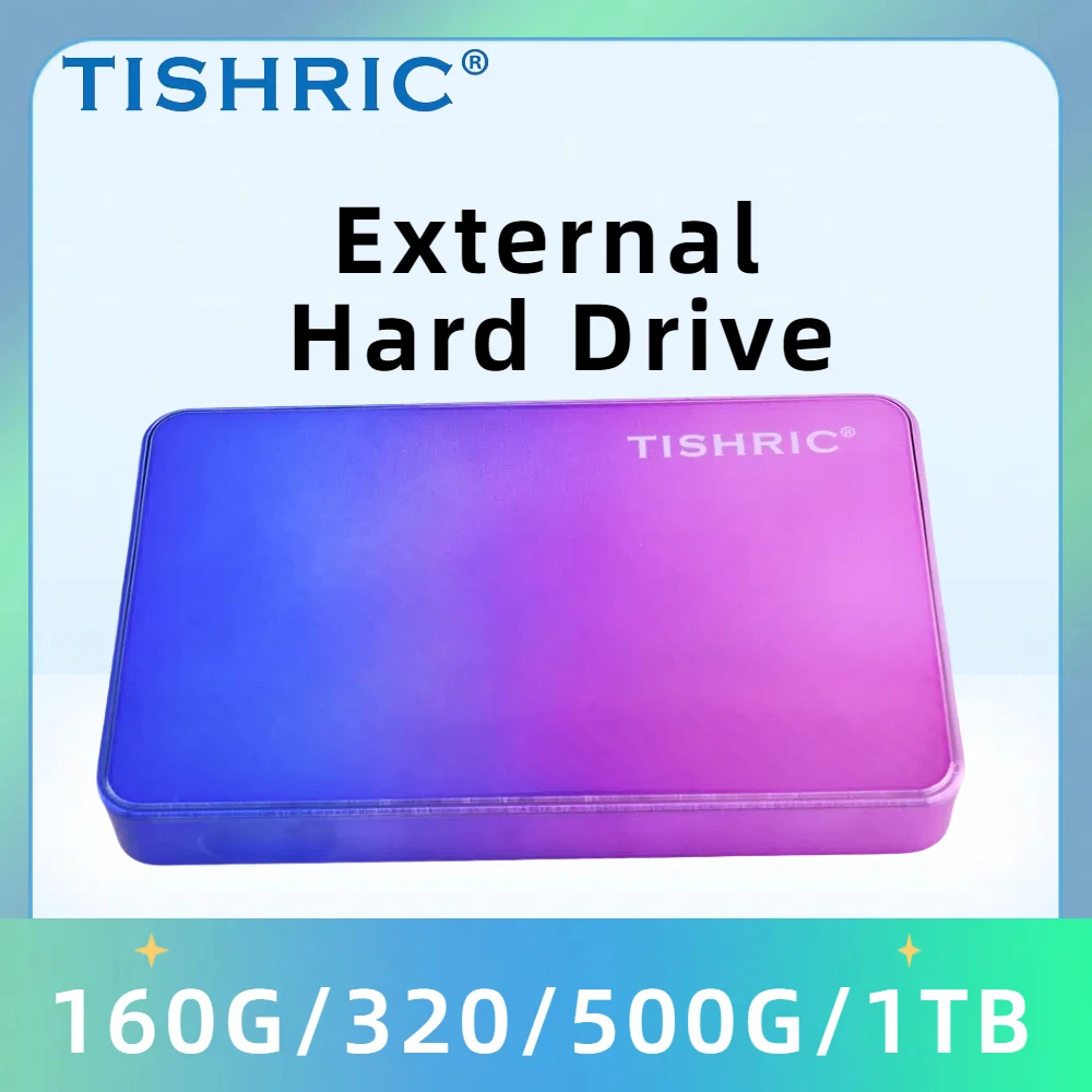 티쉬릭 외장 하드 드라이브 160GB 320GB 500GB 1TB HDD 2.5인치 USB3.0 스토리지 하드 디스크 TV PS4 Xbox PC 노트북 호환