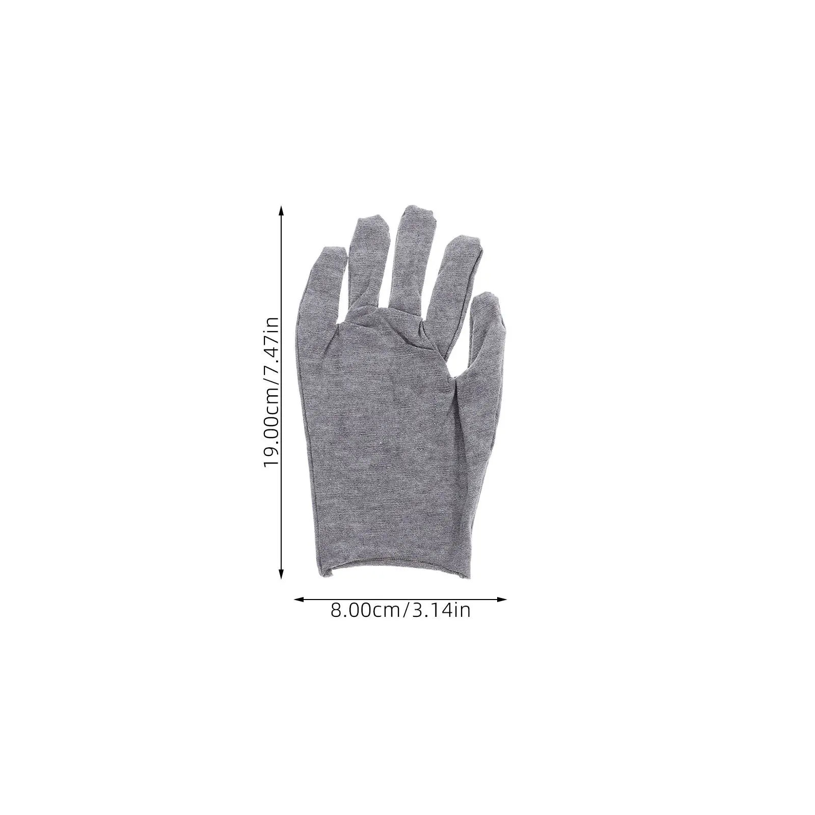 12Pcs Grey Cotton Gloves Non Slip Safety Work Gloves for Industrial Labor Protection Traffic Control and Ceremonial Use