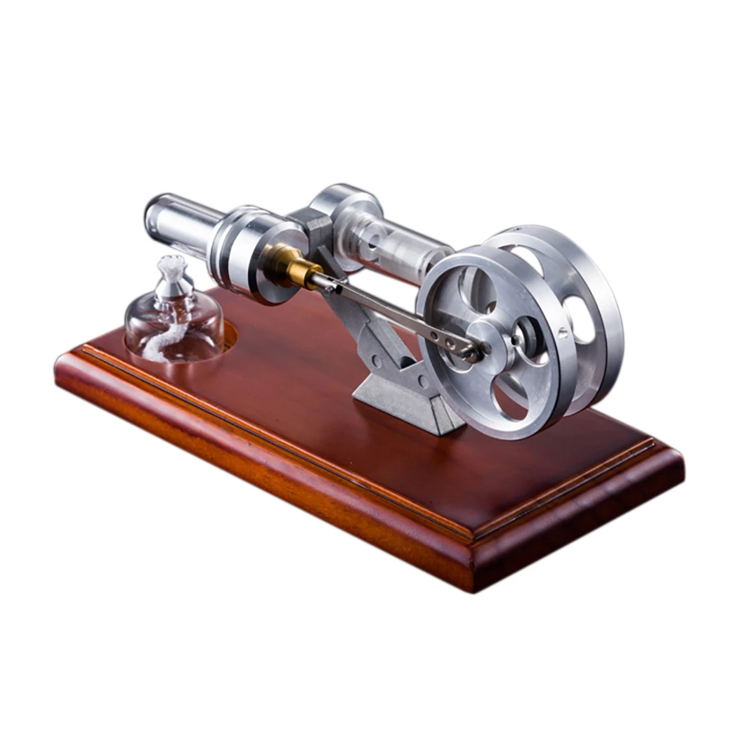 【Buy New】Hot Air Stirling Engine Twin Flywheels Education Toy Electricity Power Generator Science Experiment Toy Gift Model