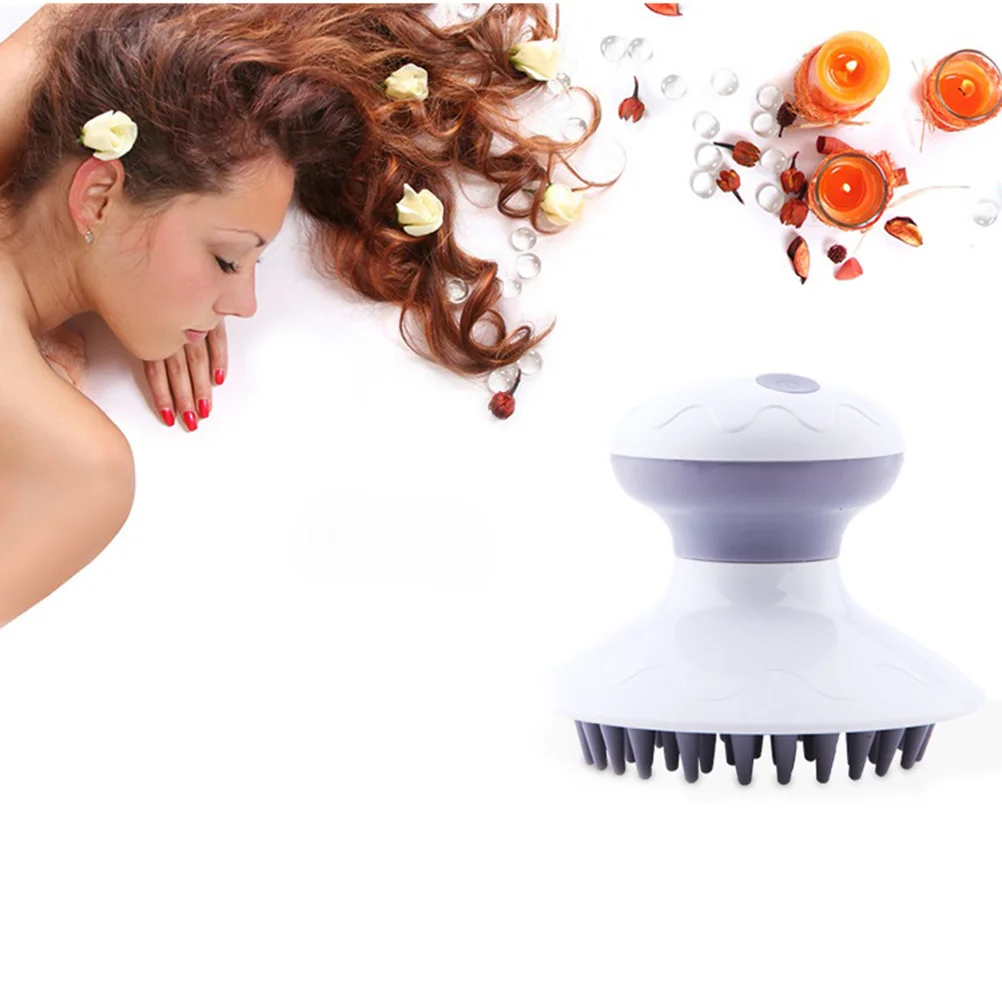 

Rechargeable Electric Scalp Massager Mini Head Relax Stress Relief Durable Waterproof Unique Nails Design No Included