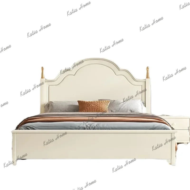 Princess Wood Adult Double Bed Luxury Platform Bedframe Headboards Double Bed Bases Queen Storage