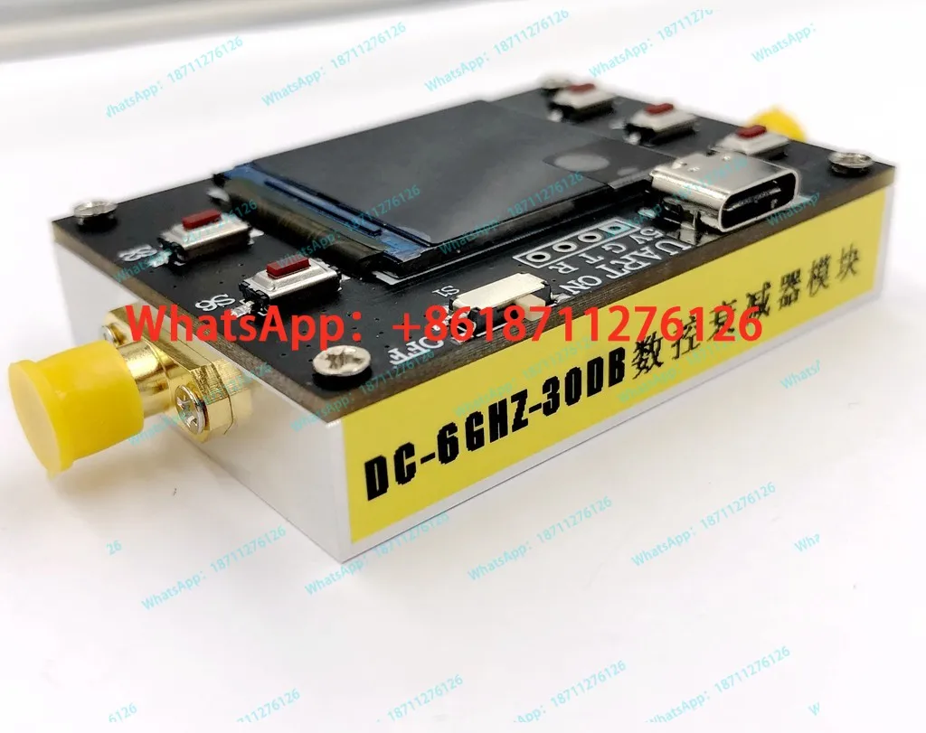 TYPE-C 6G digital programmable attenuator 30DB TFT display CNC shell supports communication