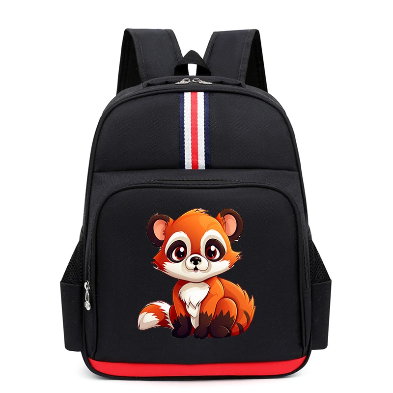 

Printed Cartoon Red Panda Children Backpack Fashion Trend Kinderganter Schoolbag Cute Animal Pattern Boy Girl Outdoors Book Bag