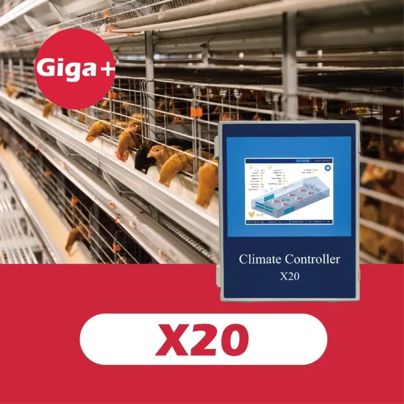 New Giga+ 20-Relay Automatic Environmental Control System Acrylic ABS Material for Poultry Chicken Farm Shed 3-Year Warranty