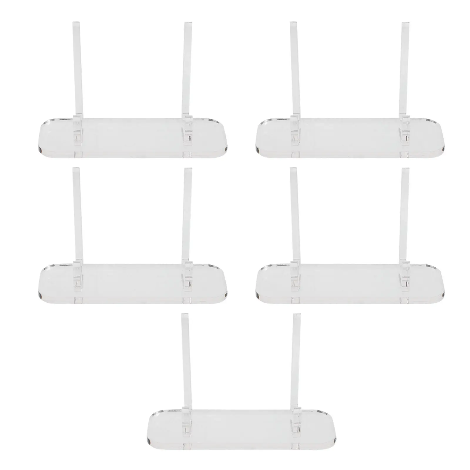 Clear Acrylic Card Display Stand 5 Pack for Trading Cards Badges Photos Coins Medals and Business Cards