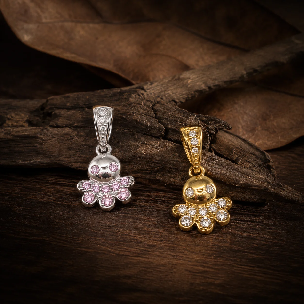 ZHENL Niedliche Y2K Ästhetik Ozean-Serie Tier-Anhänger Charms Vergoldeter Edelstahl DIY Kette Jubiläums-Geburtstags-Schmuck – Detail 23