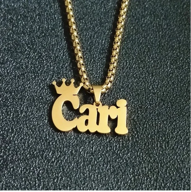 Custom Name Necklace Personalized Jewelry Name Chains With Pendants Stainless Steel Jewelry Gold Necklace For Women Neck Choker