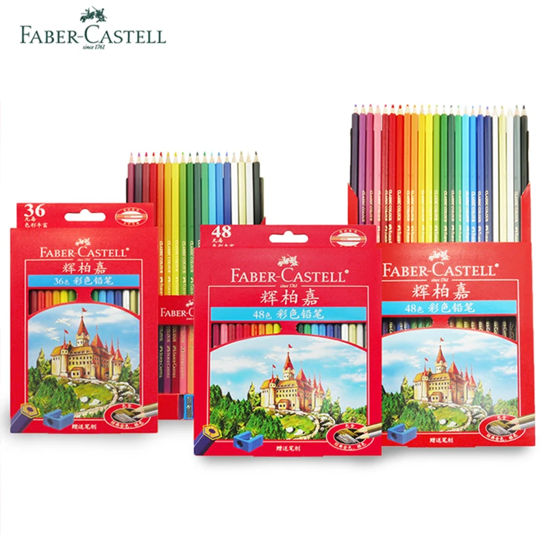 

Набор цветных карандашей Faber Castell 72/48/36, для начинающих учеников, ручная роспись, граффити, Детские Безопасные школьные принадлежности