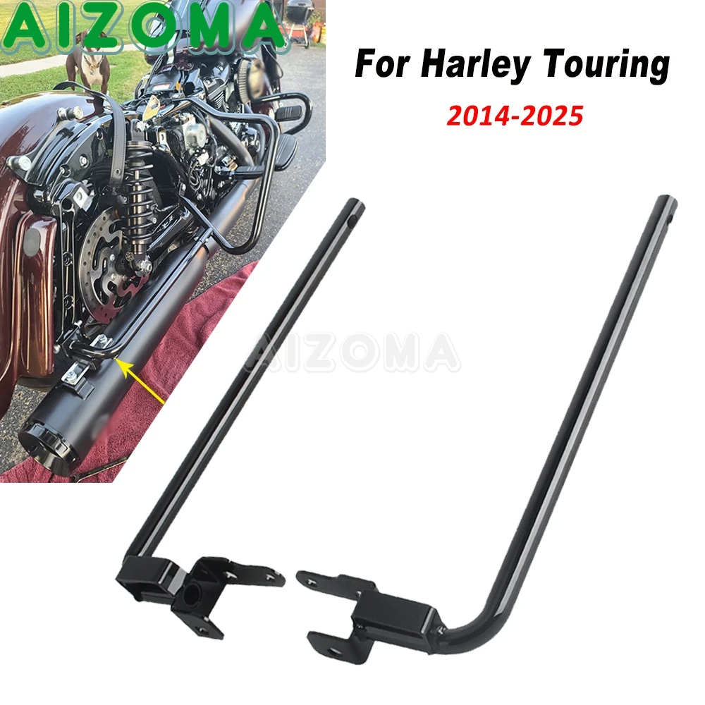 

Motorcycle Saddlebag Bracket Guard Saddlebags Lower Support Crash Bar For Harley Touring FLHR Special FLHRXS Classic 2014-2025