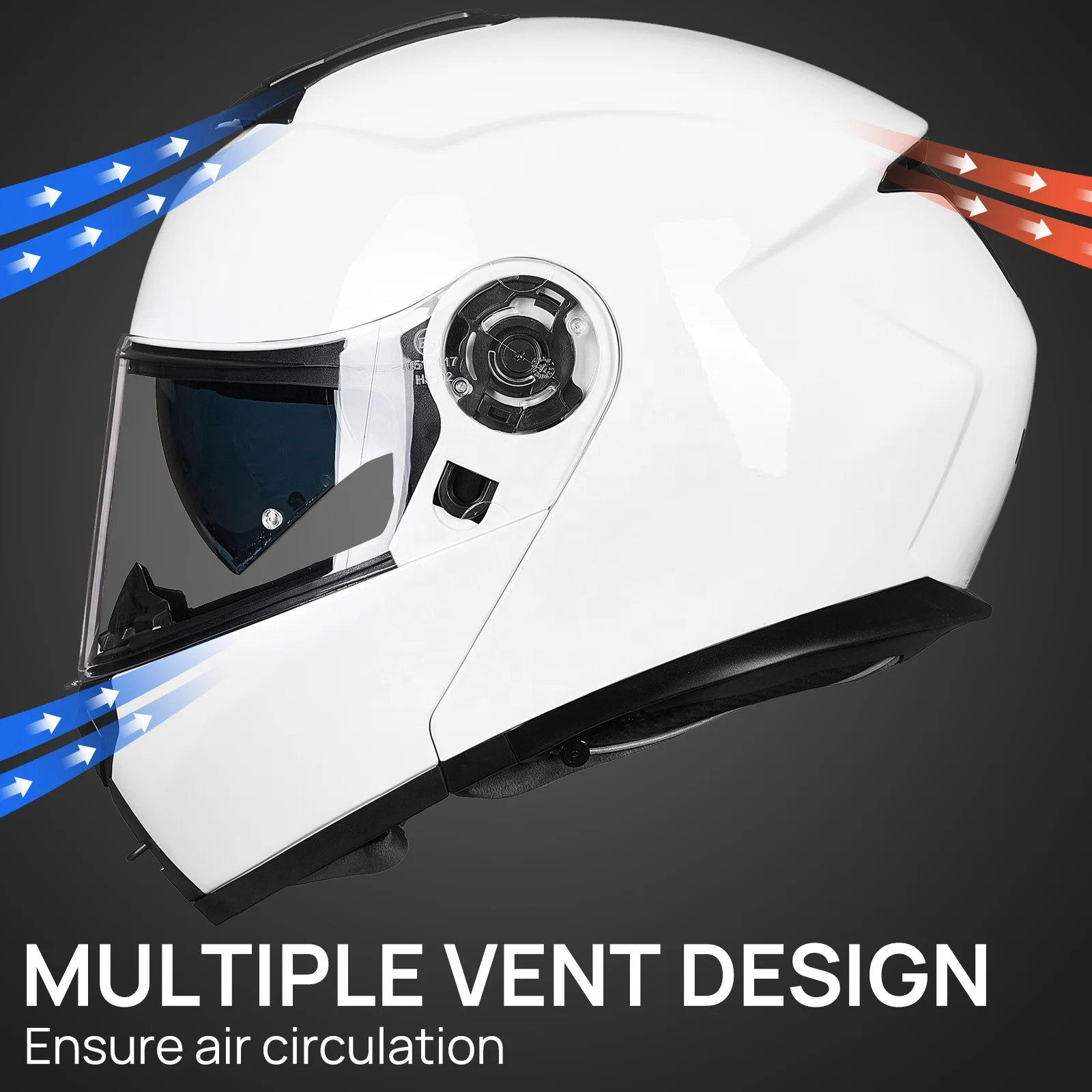 Hot Selling Motorcycle Helmet Modular Dual Lenses Motorcycle Flip up Helmet DOT Approved Model