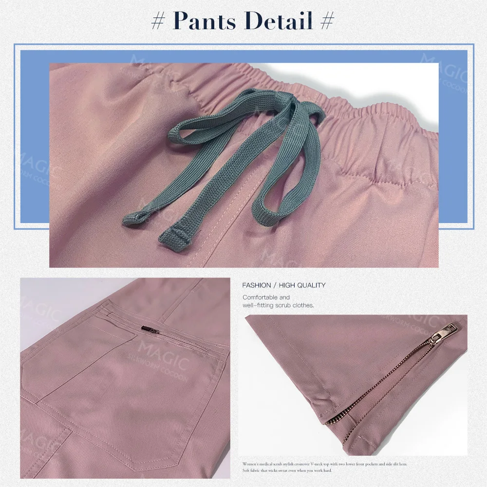 Conjunto de uniforme médico ajustado para mujer, ropa de trabajo quirúrgica para médico, clínica Dental y Hospital, trajes de Spa, accesorios de enfermera