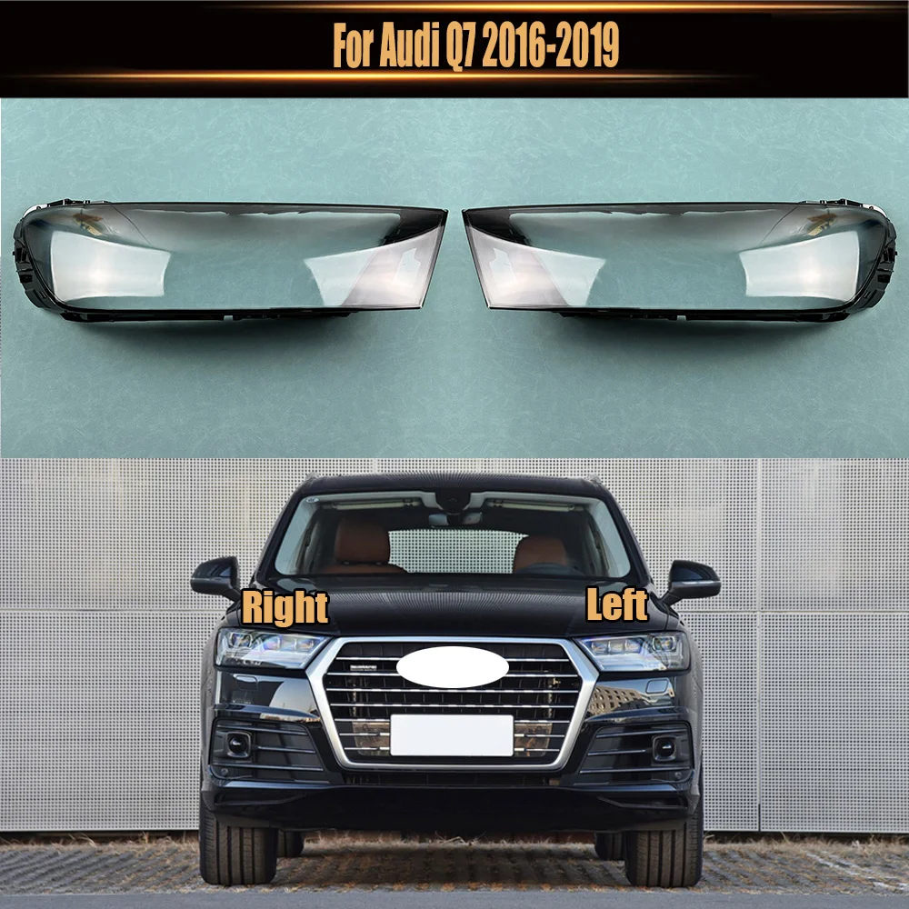 

For Audi Q7 2016 2017 2018 2019 Headlamp Cover Transparent Headlight Shell Lens Plexiglass Auto Replacement Parts