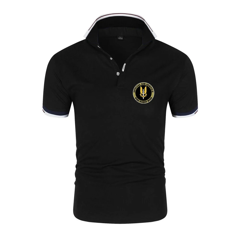 Daily Commute Lapel Collar Polo Shirt Military SAS Sniper Special Military Operations 2026 Men's Bright Colors Fashion T-shirt