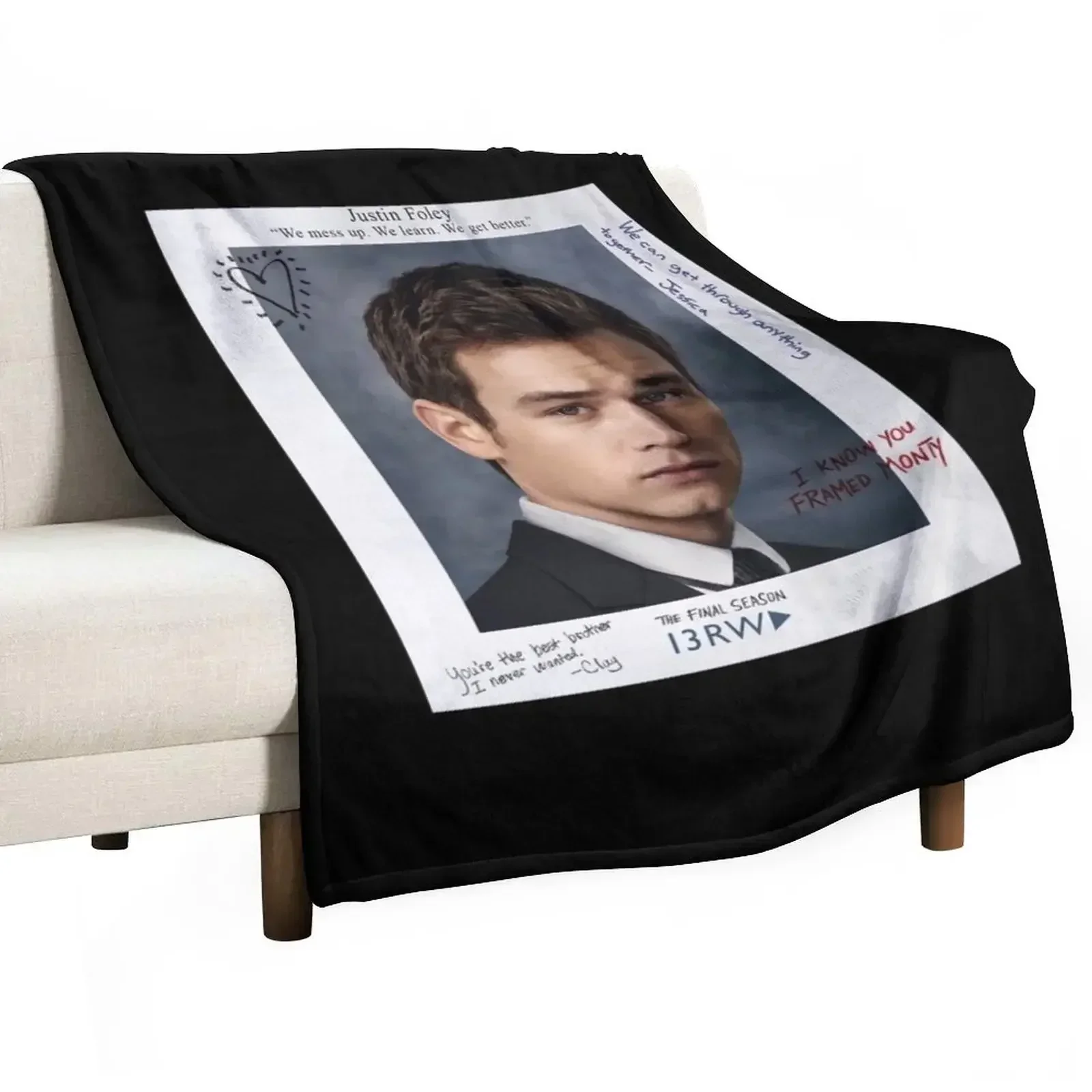 

JUSTIN FOLEY - 13RW FINAL SEASON Throw Blanket Soft Plush Plaid for babies blankets ands Blankets