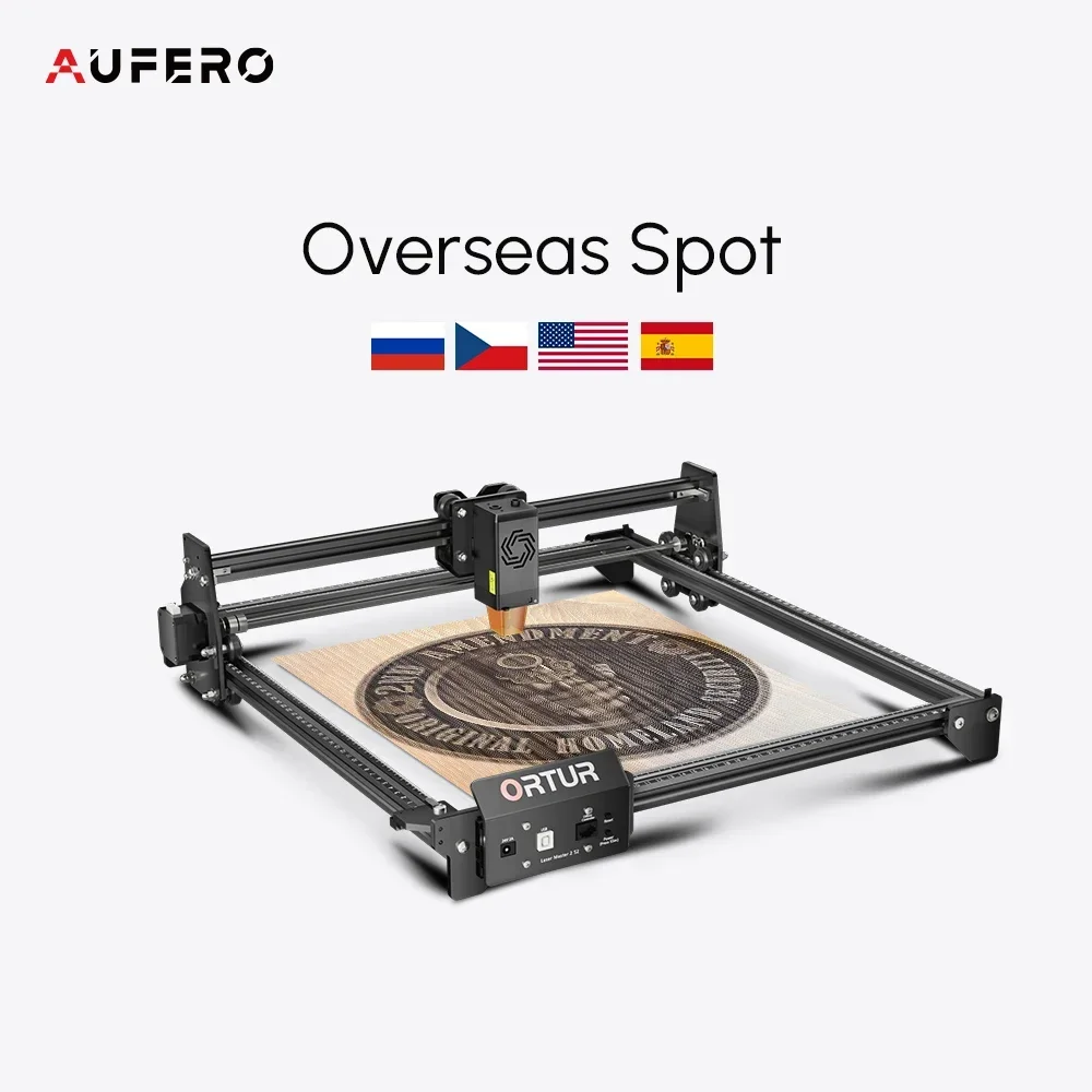 20W Ortur Laser Master 2 Desktop Printer Logo Picture Marking with CNC Roller Rotation Axis Rotary Module graveur laser