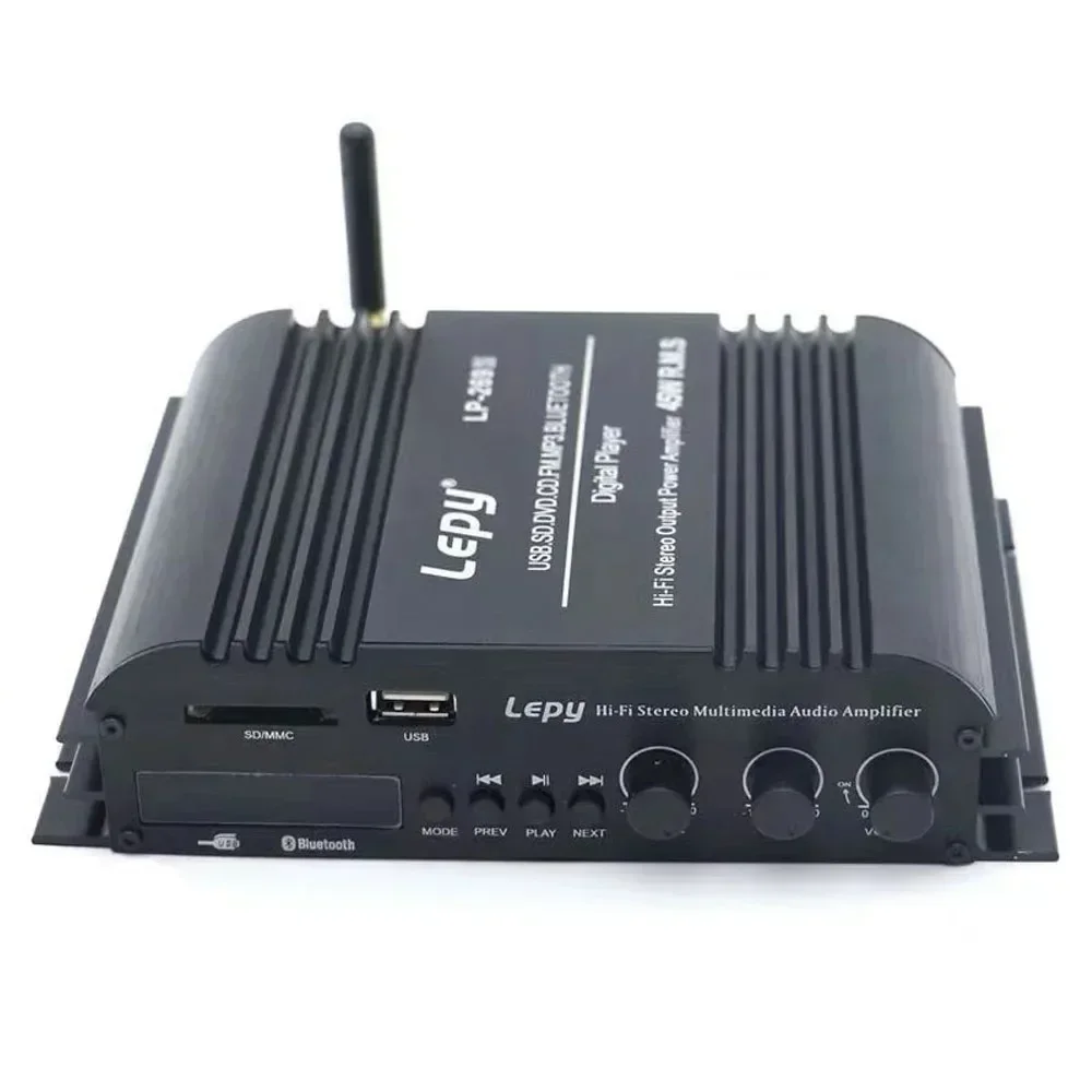 For LEPY LP-269S Bluetooth Amplifier 4-Channel HiFi Stereo USB SD DVD CD FM MP3 Sound Amp for Car Home Computer Lossless Music