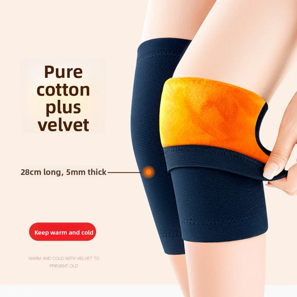 Winter-Kniewärmer mit Goldfleece-Futter, warm und kältebeständig |   für Erwachsene Senioren und arthritische Knie ( klimatisierte Räume zum Laufen)