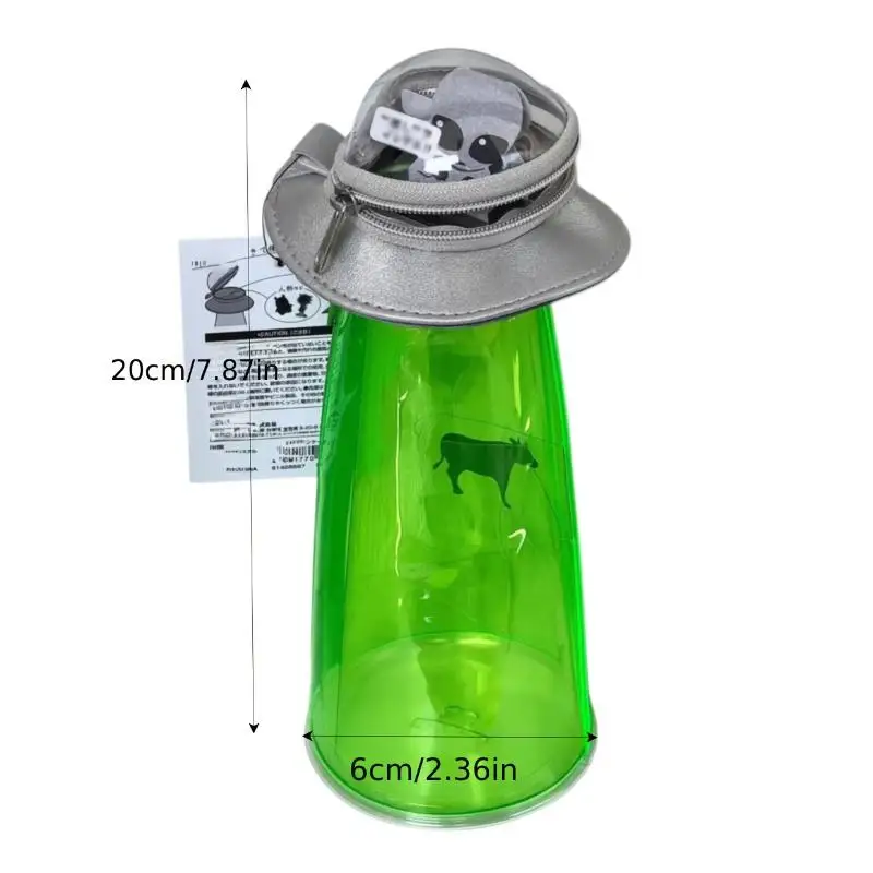 جديد الإبداعية UFO الغريبة سفينة الفضاء القلم حقيبة المؤلمة دمية تخزين مضحك لعبة حقيبة طالب حقيبة أدوات مكتبية شفافة #6