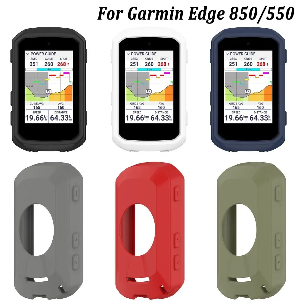 New Silicone Protective Case Shockproof Anti-collision Case Cover Screen Protector for Garmin Edge 850/550 Cycling Accessories
