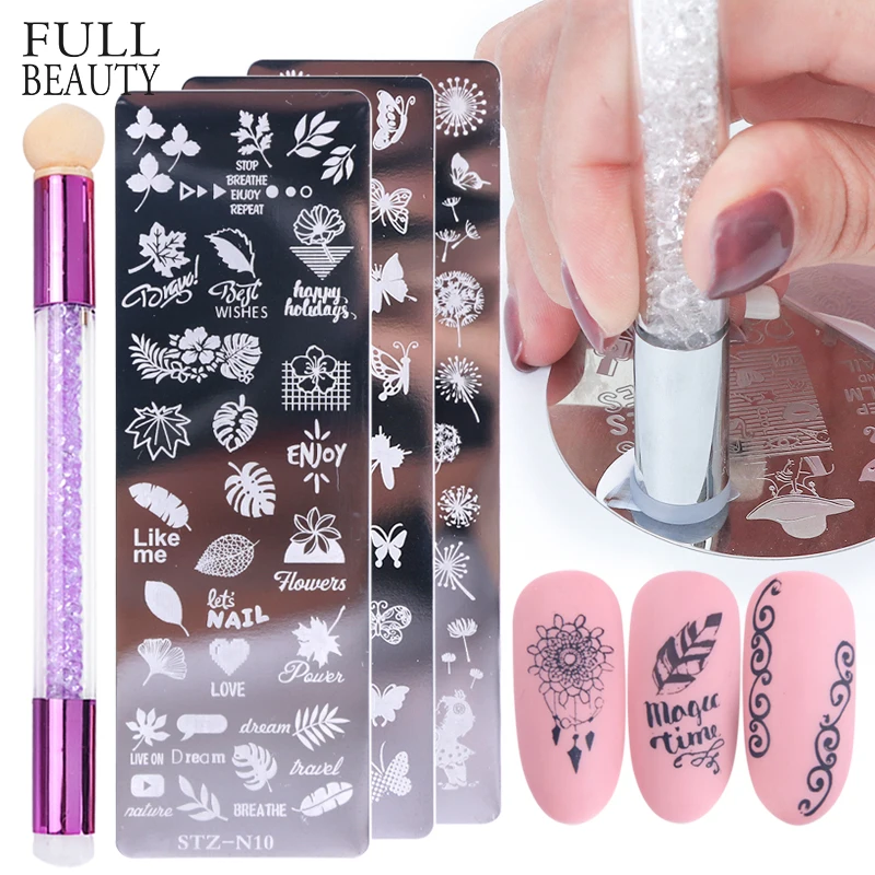 Nail Stamping Plates Set with Tools